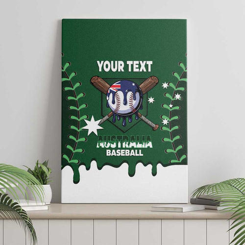 Australia 2026 Baseball Custom Canvas Wall Art Go Aussie Drip Style