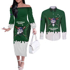Australia 2026 Baseball Custom Couples Matching Off The Shoulder Long Sleeve Dress and Long Sleeve Button Shirt Go Aussie Drip Style