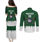Australia 2026 Baseball Custom Couples Matching Puletasi and Long Sleeve Button Shirt Go Aussie Drip Style