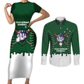 Australia 2026 Baseball Custom Couples Matching Short Sleeve Bodycon Dress and Long Sleeve Button Shirt Go Aussie Drip Style