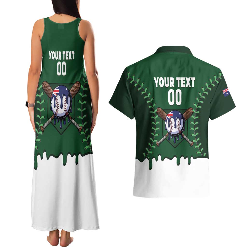 Australia 2026 Baseball Custom Couples Matching Tank Maxi Dress and Hawaiian Shirt Go Aussie Drip Style