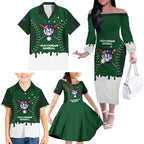 Australia 2026 Baseball Custom Family Matching Off The Shoulder Long Sleeve Dress and Hawaiian Shirt Go Aussie Drip Style