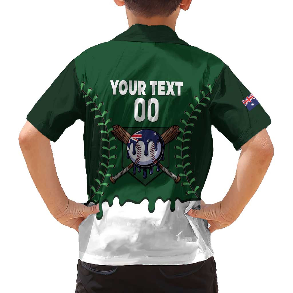 Australia 2026 Baseball Custom Family Matching Off The Shoulder Long Sleeve Dress and Hawaiian Shirt Go Aussie Drip Style