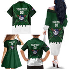 Australia 2026 Baseball Custom Family Matching Off The Shoulder Long Sleeve Dress and Hawaiian Shirt Go Aussie Drip Style