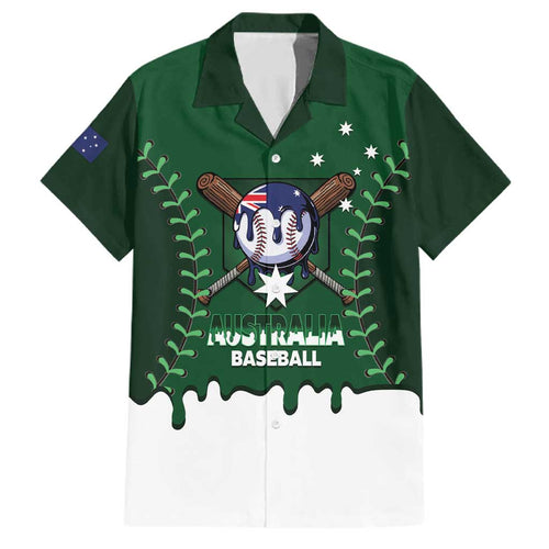 Australia 2026 Baseball Custom Family Matching Off The Shoulder Long Sleeve Dress and Hawaiian Shirt Go Aussie Drip Style