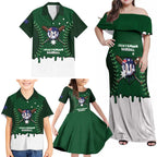 Australia 2026 Baseball Custom Family Matching Off Shoulder Maxi Dress and Hawaiian Shirt Go Aussie Drip Style