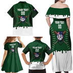 Australia 2026 Baseball Custom Family Matching Off Shoulder Maxi Dress and Hawaiian Shirt Go Aussie Drip Style