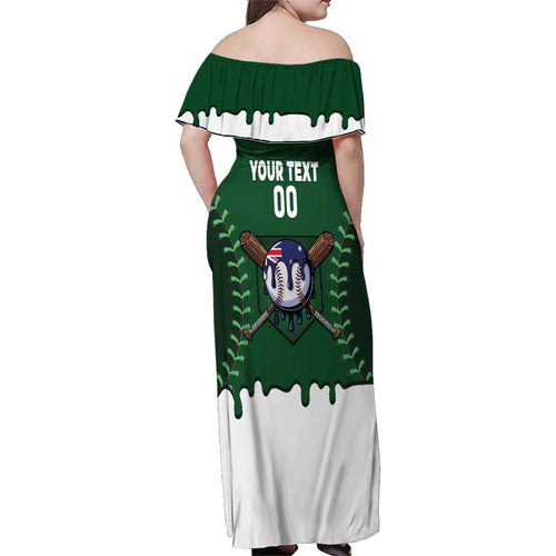 Australia 2026 Baseball Custom Family Matching Off Shoulder Maxi Dress and Hawaiian Shirt Go Aussie Drip Style