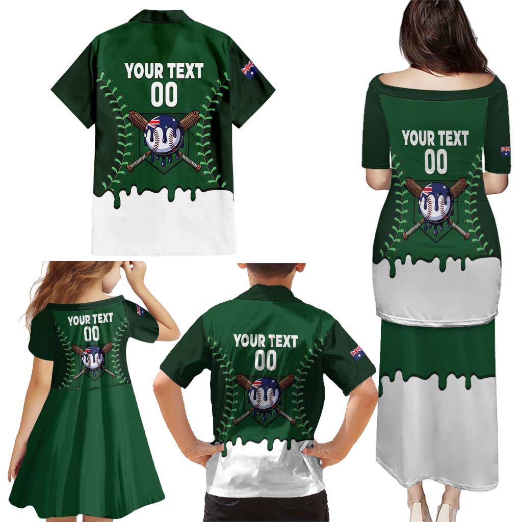 Australia 2026 Baseball Custom Family Matching Puletasi and Hawaiian Shirt Go Aussie Drip Style