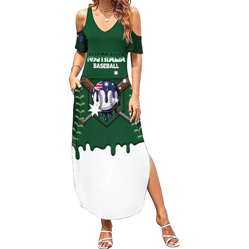 Australia 2026 Baseball Custom Family Matching Summer Maxi Dress and Hawaiian Shirt Go Aussie Drip Style