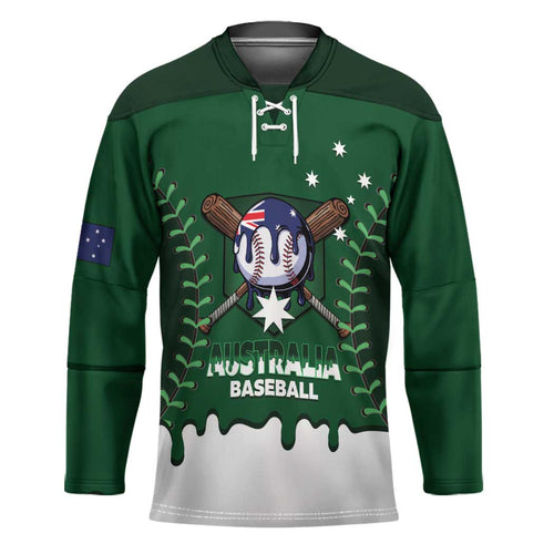 Australia 2026 Baseball Custom Hockey Jersey Go Aussie Drip Style