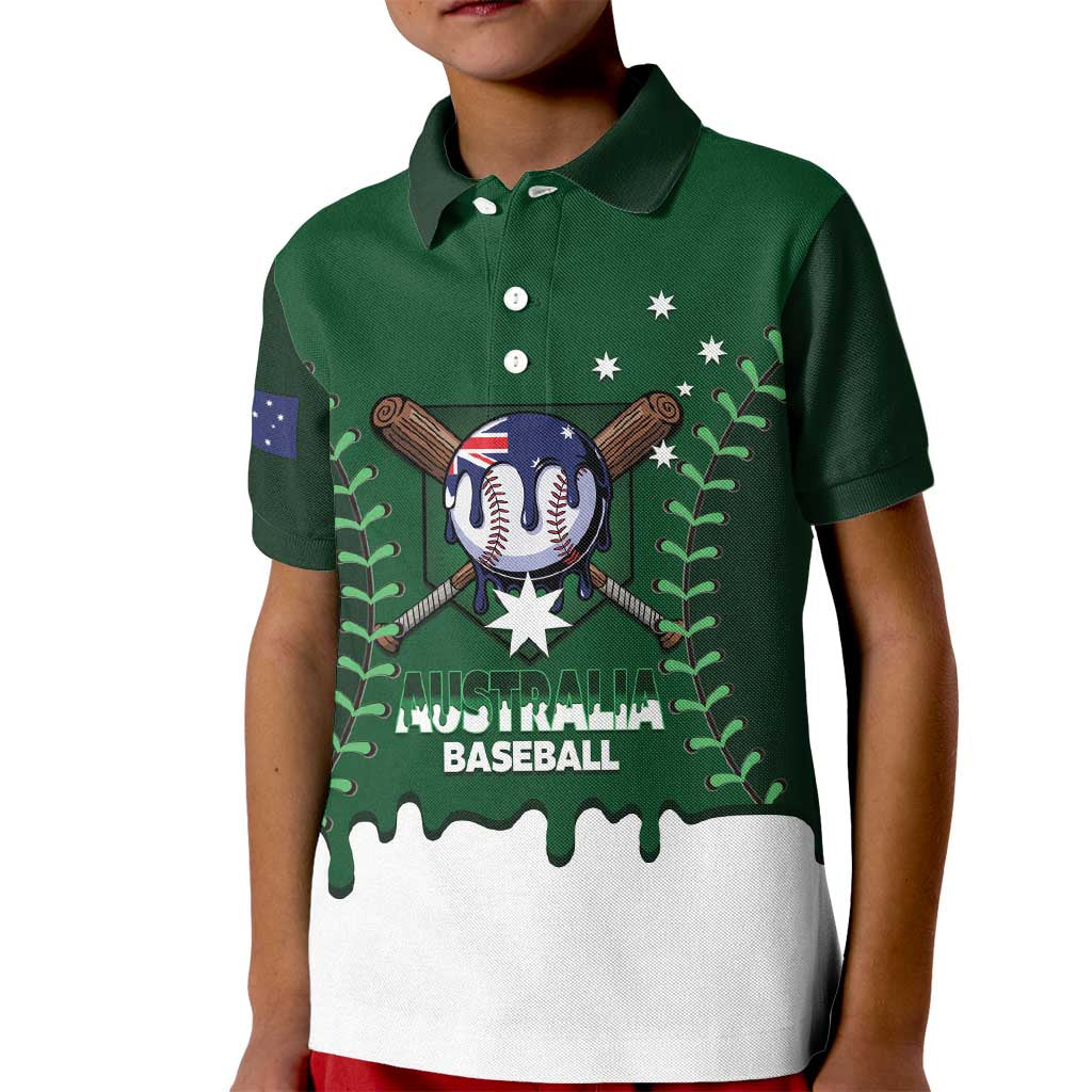Australia 2026 Baseball Custom Kid Polo Shirt Go Aussie Drip Style