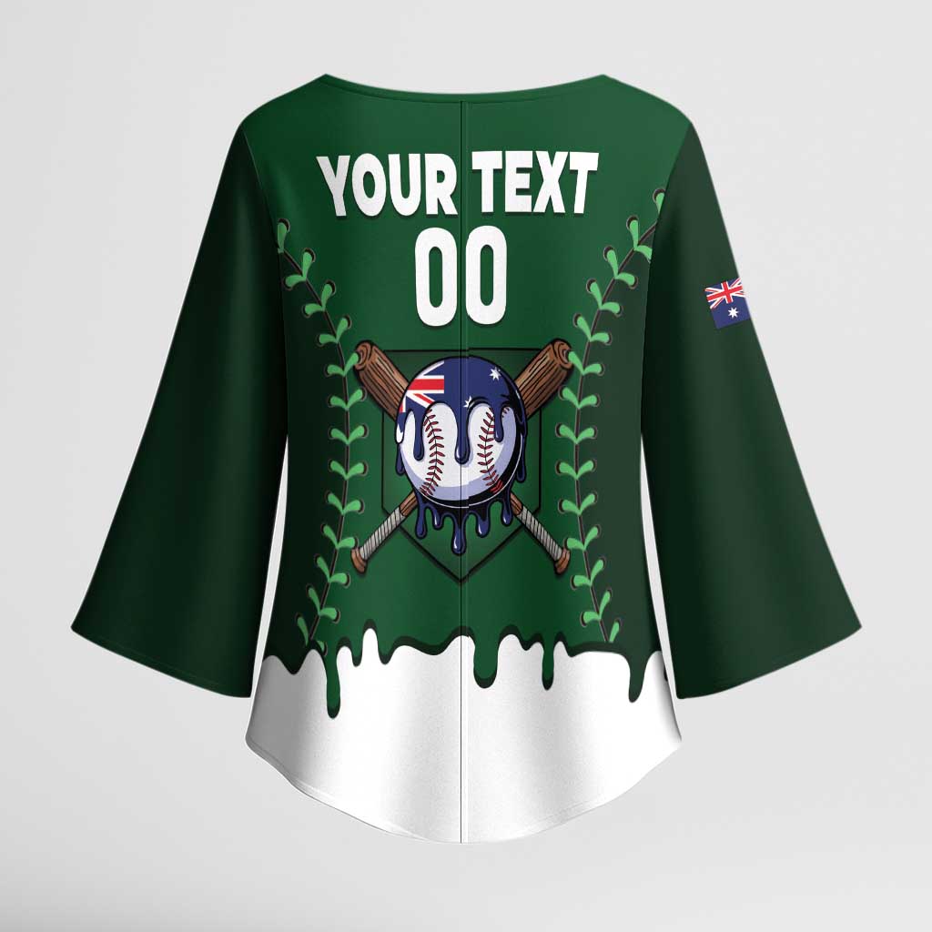 Australia 2026 Baseball Custom Kimono Sleeve Blouse Go Aussie Drip Style