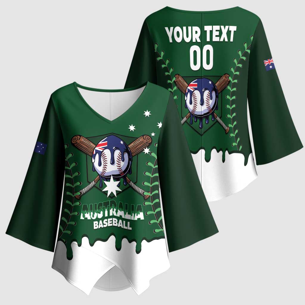 Australia 2026 Baseball Custom Kimono Sleeve Blouse Go Aussie Drip Style