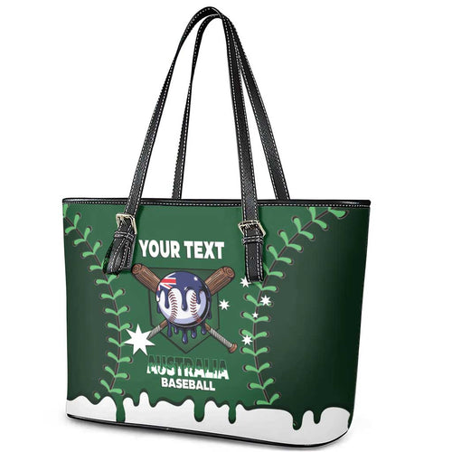 Australia 2026 Baseball Custom Leather Tote Bag Go Aussie Drip Style