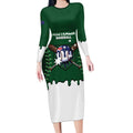 Australia 2026 Baseball Custom Long Sleeve Bodycon Dress Go Aussie Drip Style