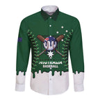Australia 2026 Baseball Custom Long Sleeve Button Shirt Go Aussie Drip Style