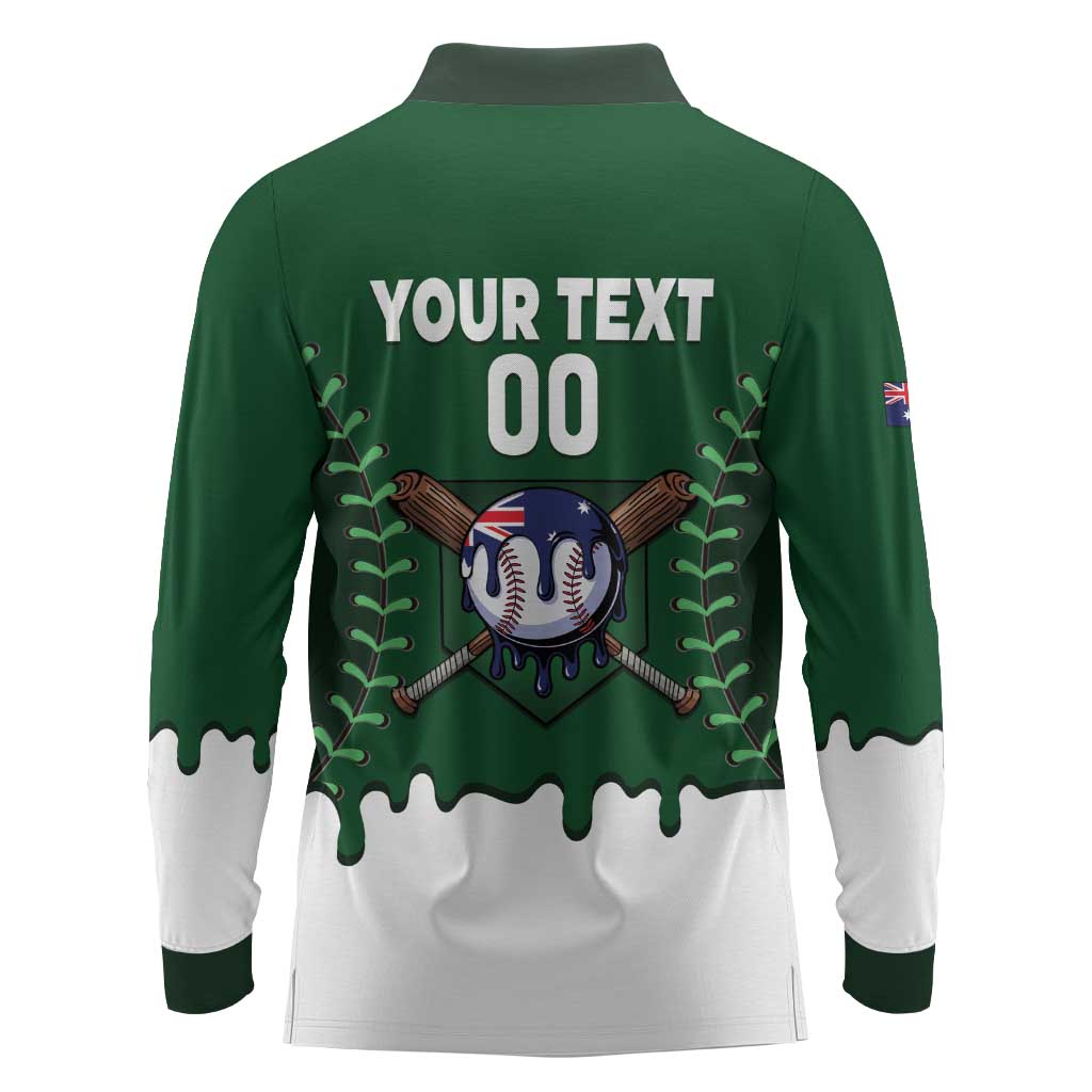 Australia 2026 Baseball Custom Long Sleeve Polo Shirt Go Aussie Drip Style
