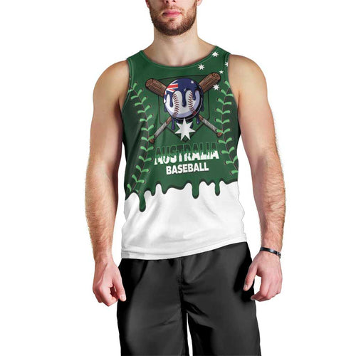 Australia 2026 Baseball Custom Men Tank Top Go Aussie Drip Style