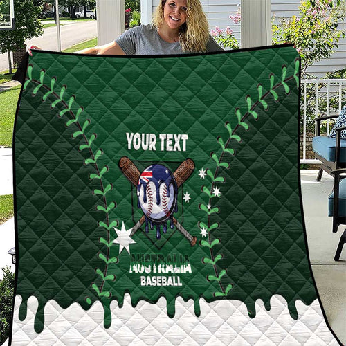 Australia 2026 Baseball Custom Quilt Go Aussie Drip Style