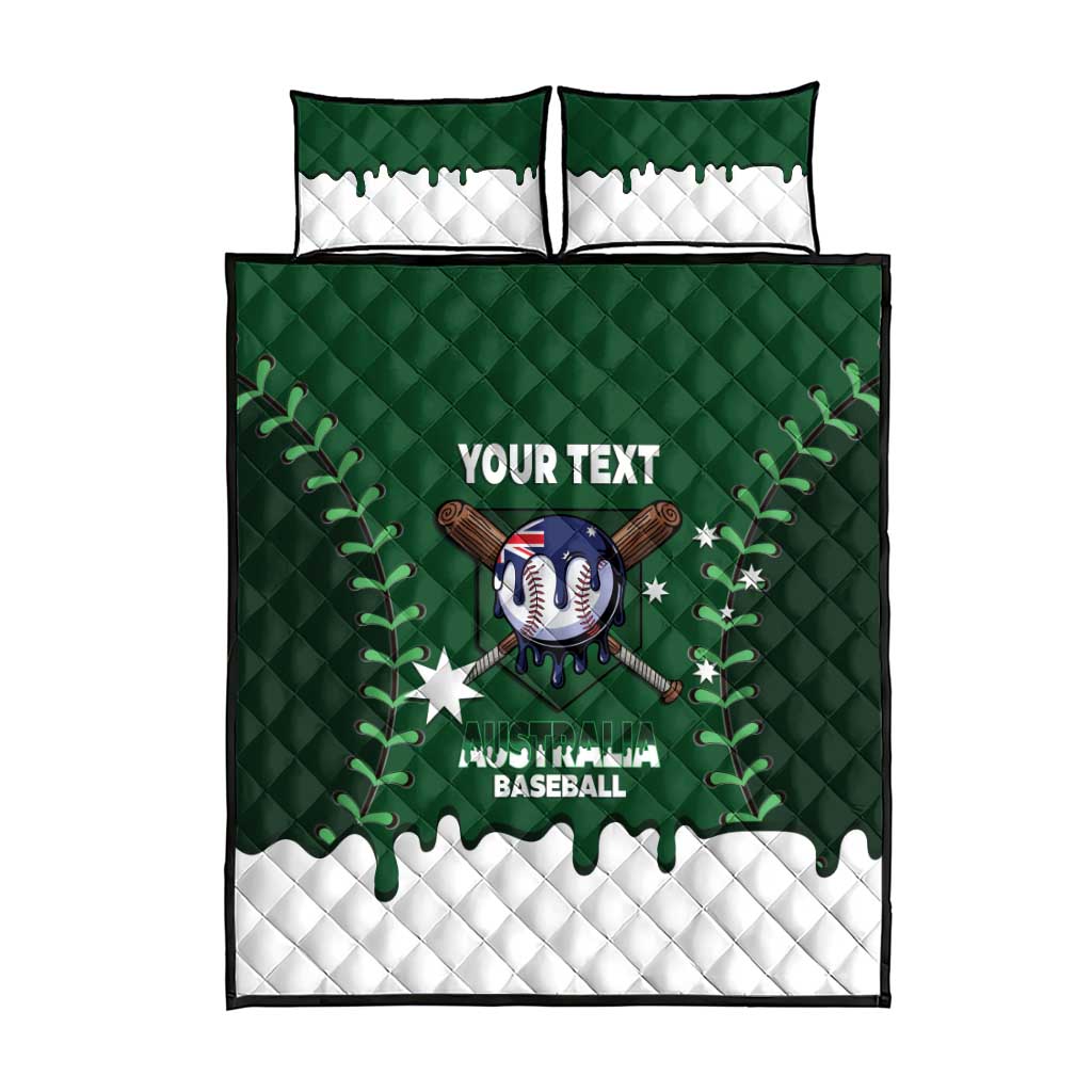 Australia 2026 Baseball Custom Quilt Bed Set Go Aussie Drip Style