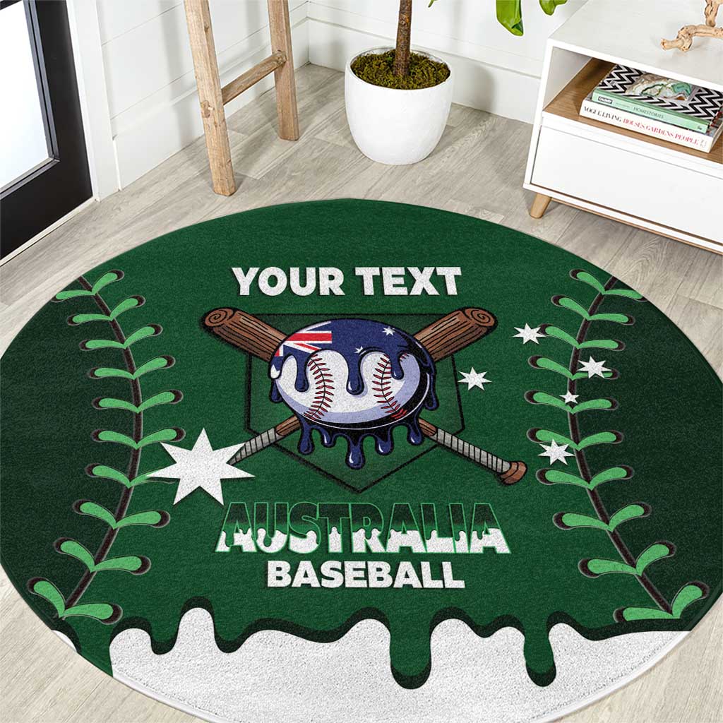 Australia 2026 Baseball Custom Round Carpet Go Aussie Drip Style
