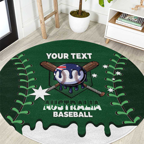 Australia 2026 Baseball Custom Round Carpet Go Aussie Drip Style