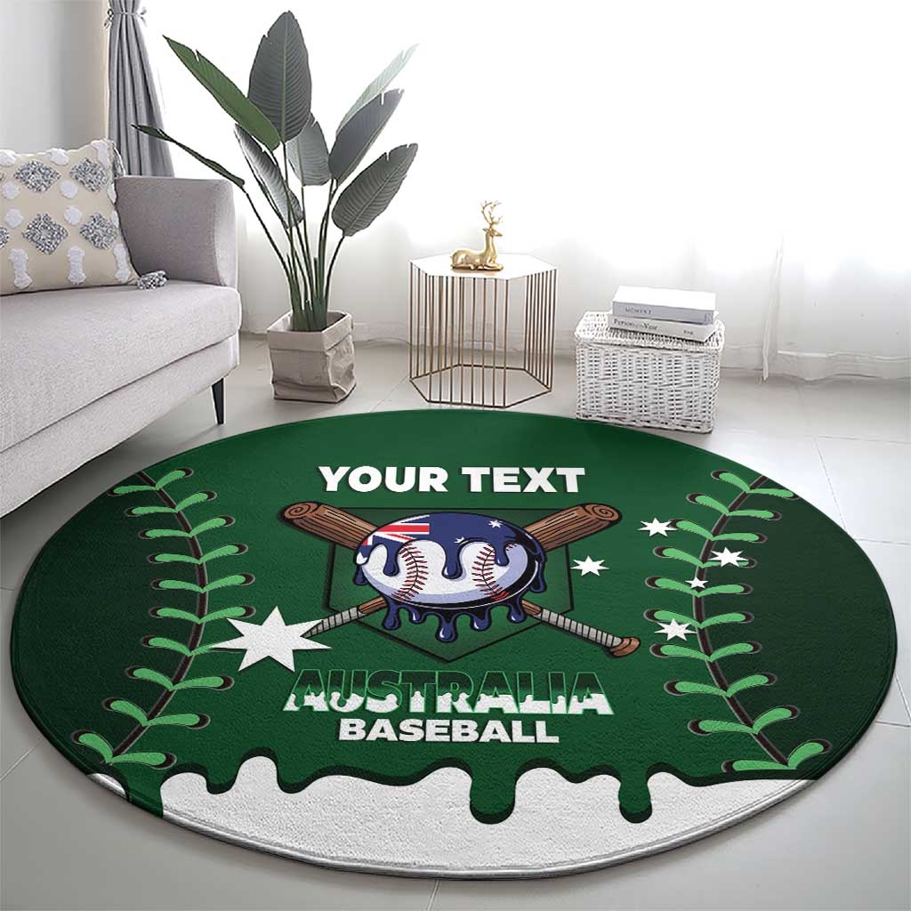 Australia 2026 Baseball Custom Round Carpet Go Aussie Drip Style
