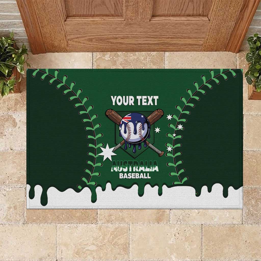 Australia 2026 Baseball Custom Rubber Doormat Go Aussie Drip Style