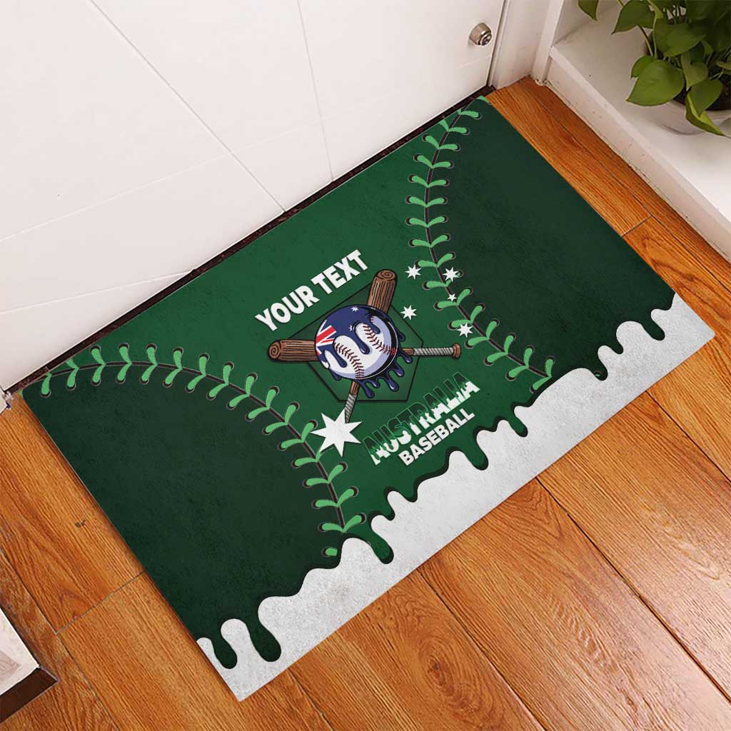 Australia 2026 Baseball Custom Rubber Doormat Go Aussie Drip Style