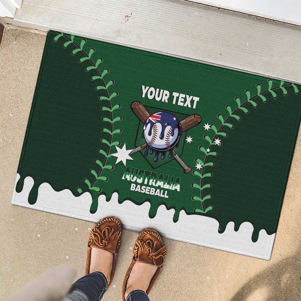 Australia 2026 Baseball Custom Rubber Doormat Go Aussie Drip Style