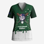 Australia 2026 Baseball Custom Scrub Top Go Aussie Drip Style