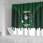 Australia 2026 Baseball Custom Shower Curtain Go Aussie Drip Style