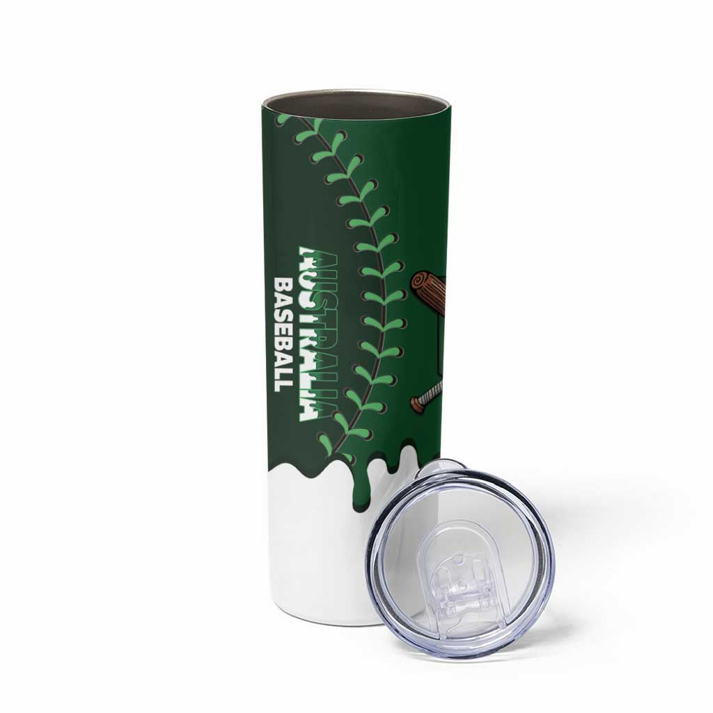 Australia 2026 Baseball Custom Skinny Tumbler Go Aussie Drip Style
