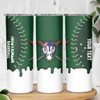 Australia 2026 Baseball Custom Skinny Tumbler Go Aussie Drip Style
