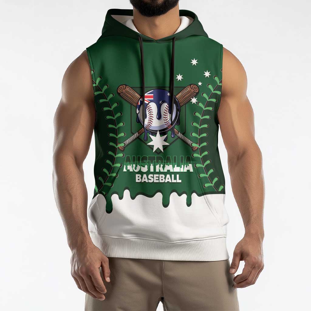 Australia 2026 Baseball Custom Sleeveless Hoodie Go Aussie Drip Style