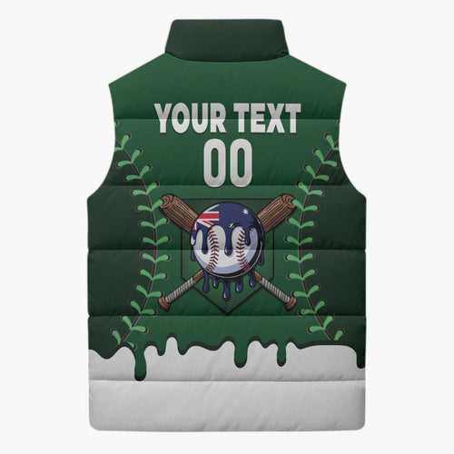 Australia 2026 Baseball Custom Sleeveless Puffer Jacket Go Aussie Drip Style