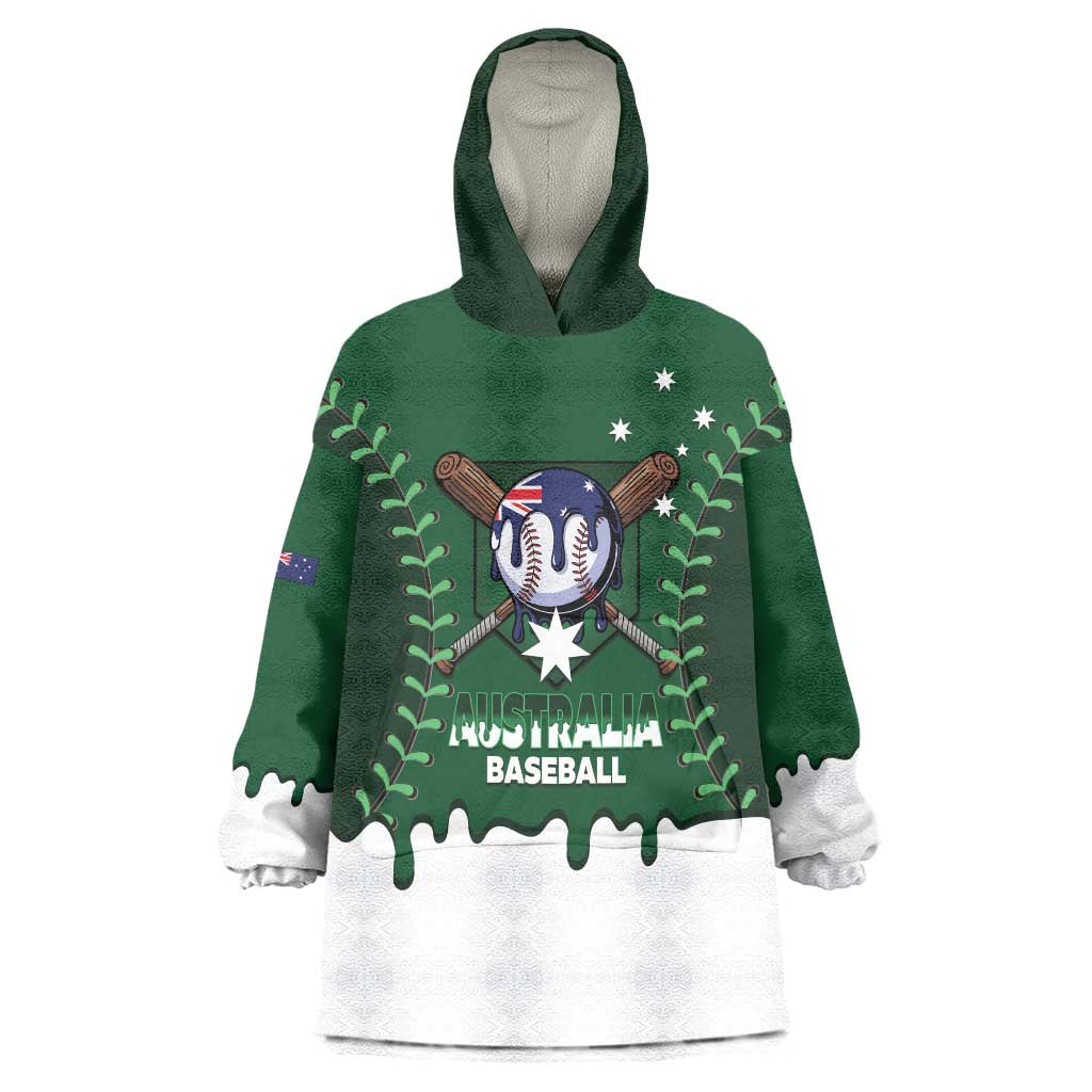 Australia 2026 Baseball Custom Wearable Blanket Hoodie Go Aussie Drip Style