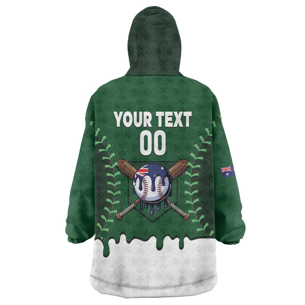 Australia 2026 Baseball Custom Wearable Blanket Hoodie Go Aussie Drip Style