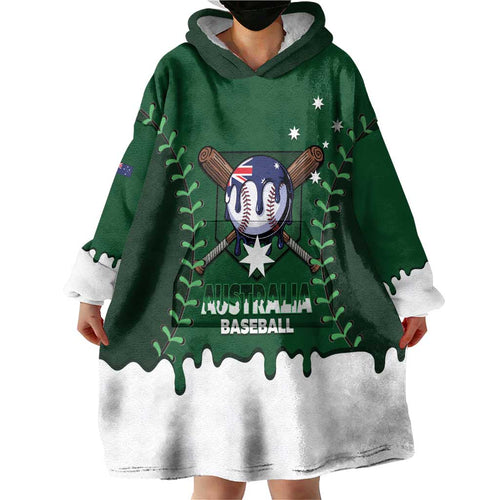 Australia 2026 Baseball Custom Wearable Blanket Hoodie Go Aussie Drip Style