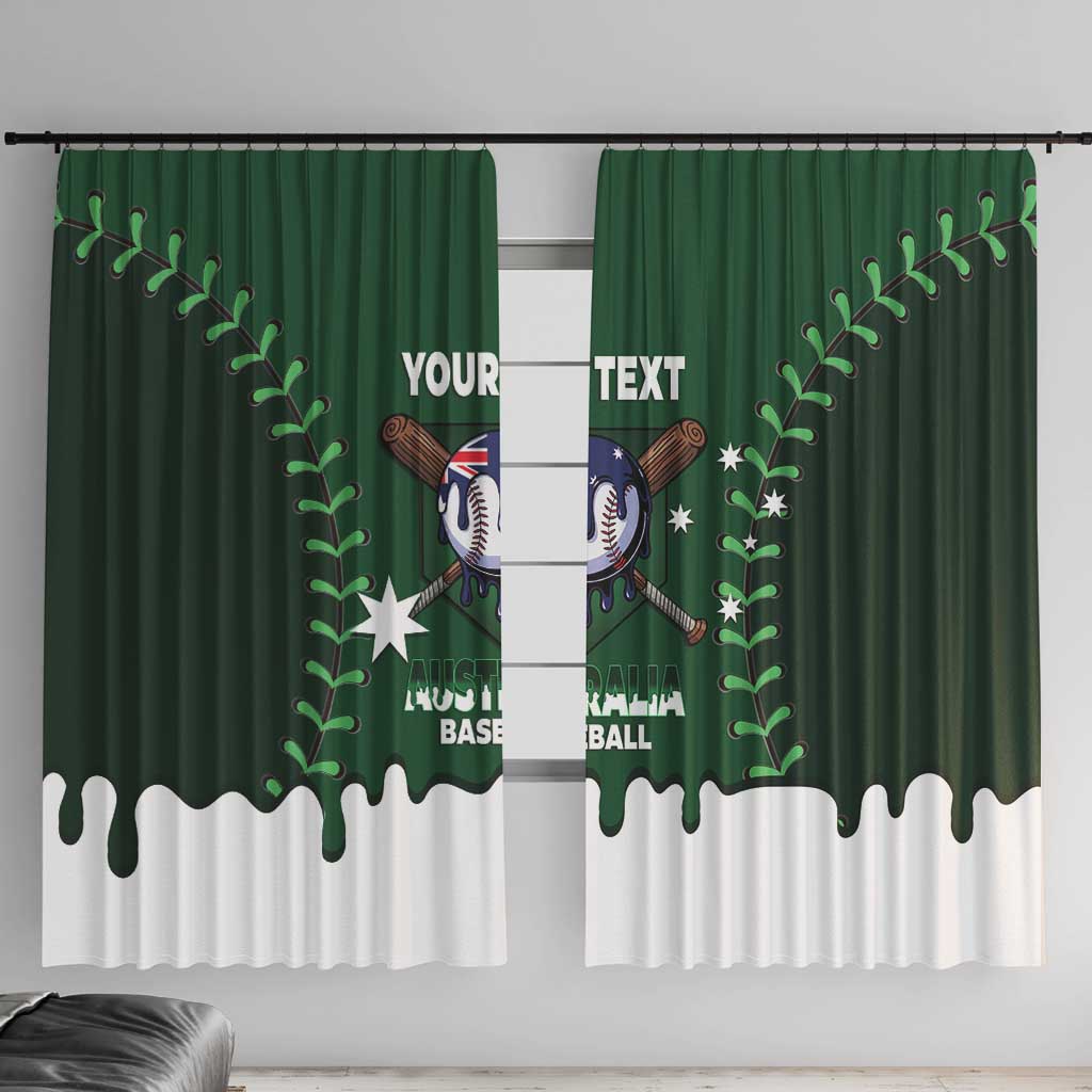 Australia 2026 Baseball Custom Window Curtain Go Aussie Drip Style