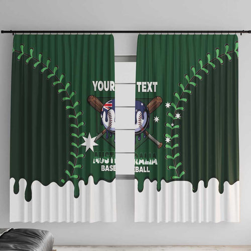 Australia 2026 Baseball Custom Window Curtain Go Aussie Drip Style