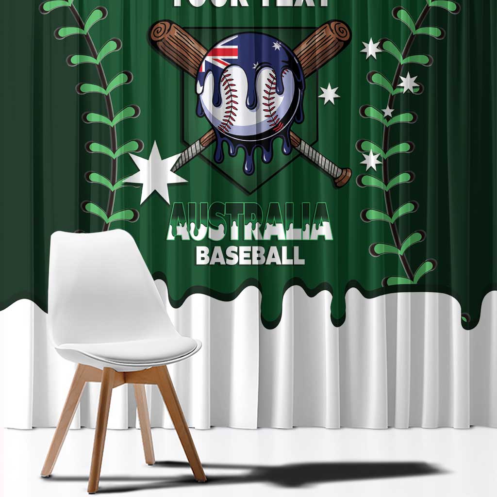 Australia 2026 Baseball Custom Window Curtain Go Aussie Drip Style