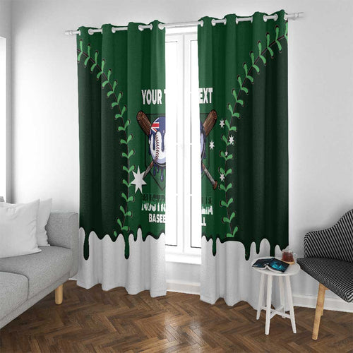 Australia 2026 Baseball Custom Window Curtain Go Aussie Drip Style