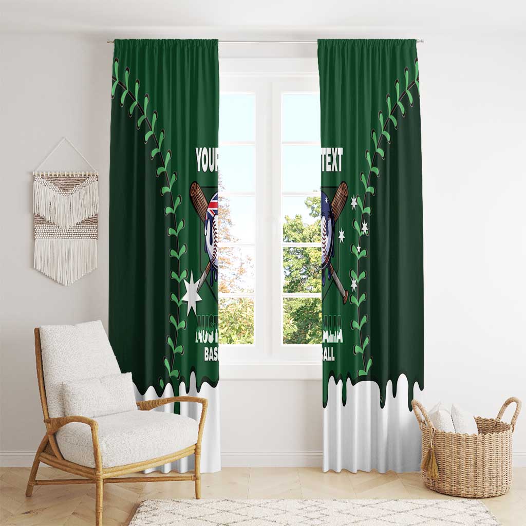 Australia 2026 Baseball Custom Window Curtain Go Aussie Drip Style