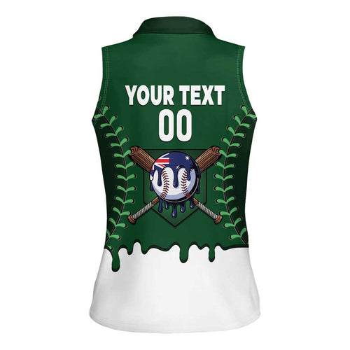 Australia 2026 Baseball Custom Women Sleeveless Polo Shirt Go Aussie Drip Style