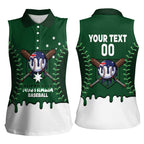 Australia 2026 Baseball Custom Women Sleeveless Polo Shirt Go Aussie Drip Style