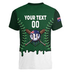 Australia 2026 Baseball Custom Women V-Neck T-Shirt Go Aussie Drip Style
