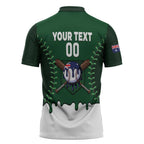 Australia 2026 Baseball Custom Zipper Polo Shirt Go Aussie Drip Style