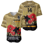 Custom Collingwood Football ANZAC Baseball Jersey Gallipoli Camouflage With Poppies
